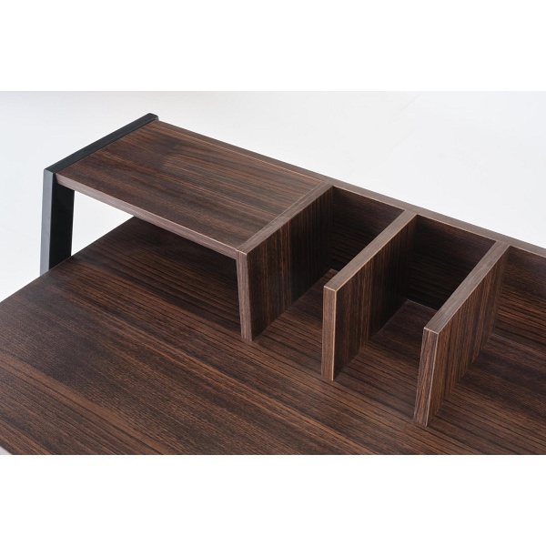 Biurko B47 orzechowy / czarny - Halmar