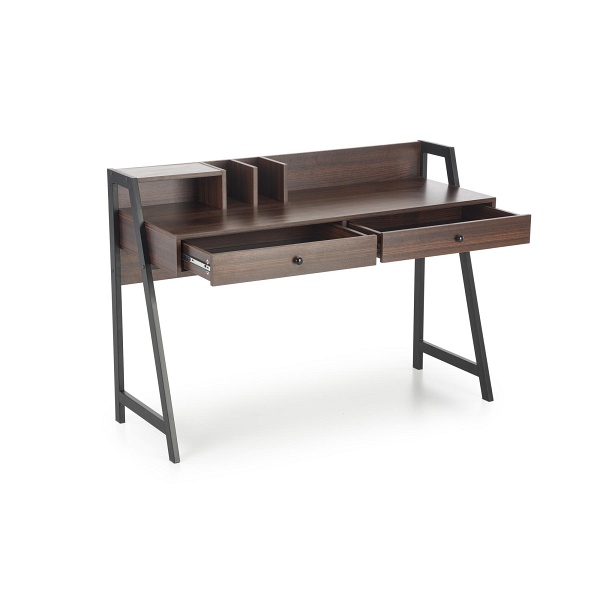 Biurko B47 orzechowy / czarny - Halmar