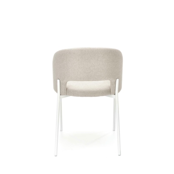 Krzesło beżowe z białymi nogami