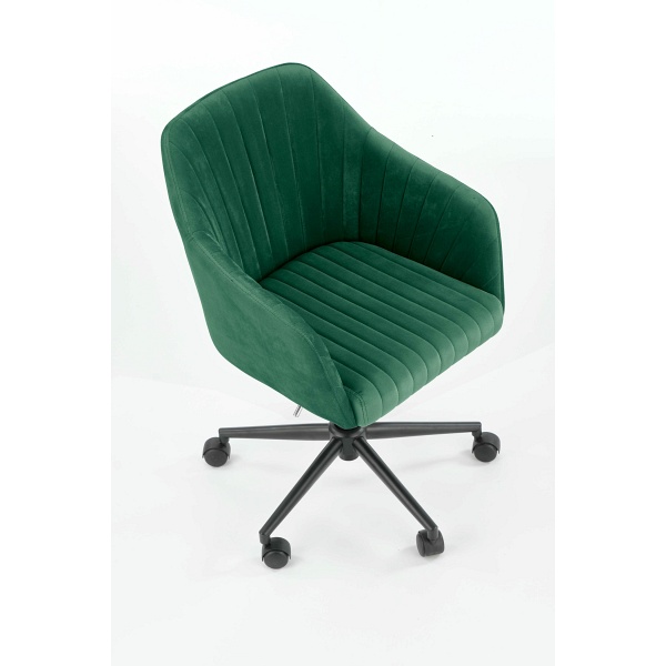 Fotel FRESCO młodzieżowy ciemny zielony velvet - Halmar