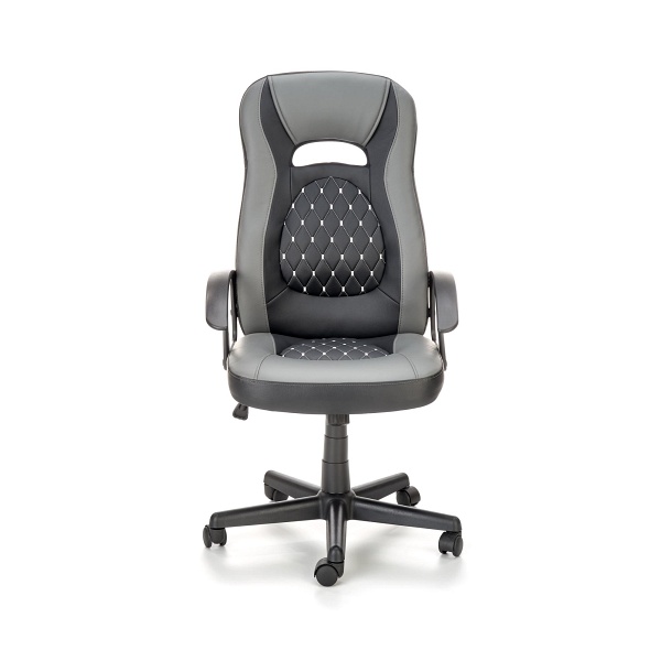 Fotel CASTANO obrotowy, popiel-czarny - Halmar