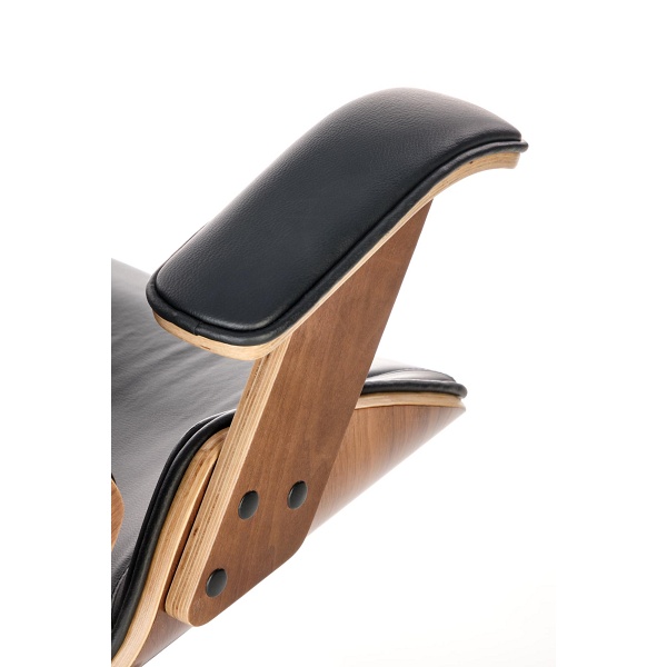 Fotel IGNAZIO obrotowy, orzechowy-czarny - Halmar