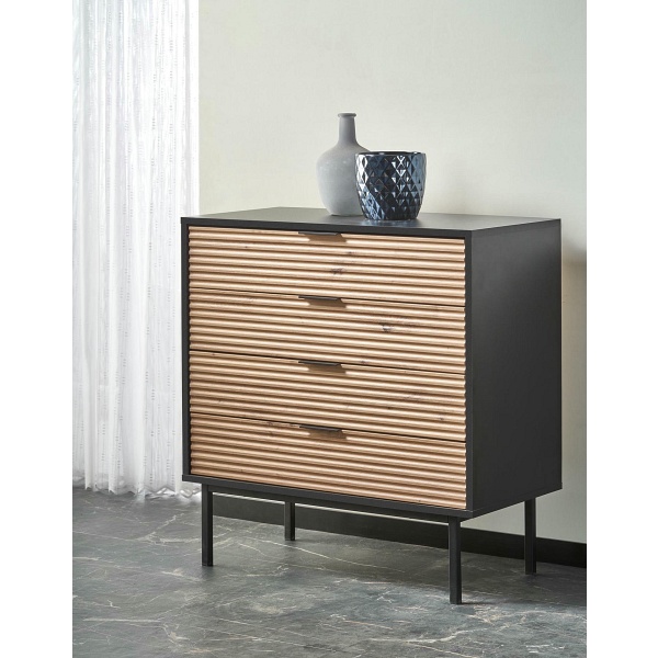 Komoda MURANO KM-2 dąb artisan/czarny - Halmar