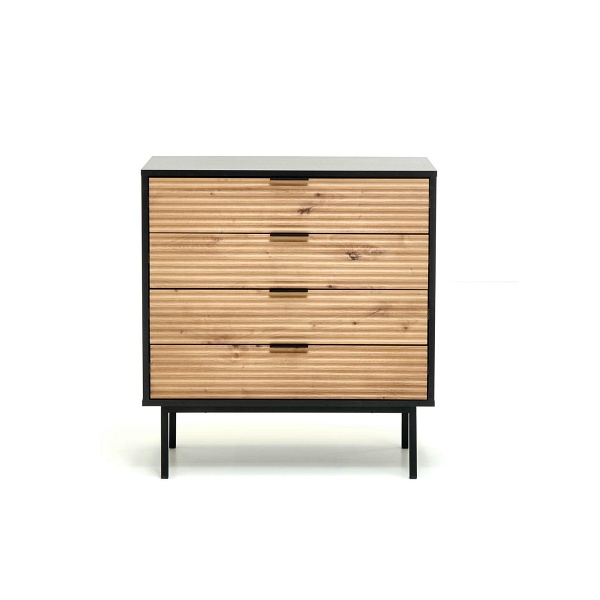 Komoda MURANO KM-2 dąb artisan/czarny - Halmar