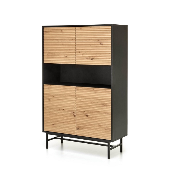 Komoda MURANO KM-3 dąb artisan/czarny - Halmar