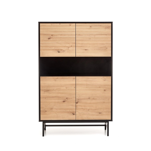 Komoda MURANO KM-3 dąb artisan/czarny - Halmar