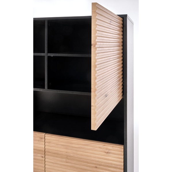 Komoda MURANO KM-3 dąb artisan/czarny - Halmar