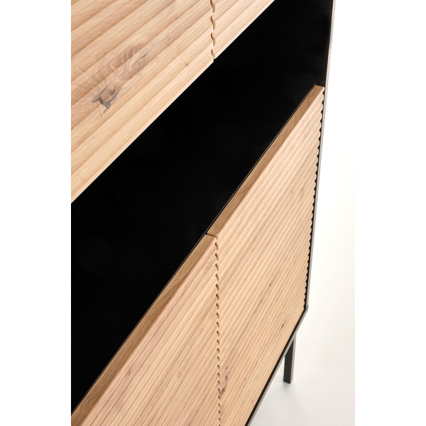 Komoda MURANO KM-3 dąb artisan/czarny - Halmar