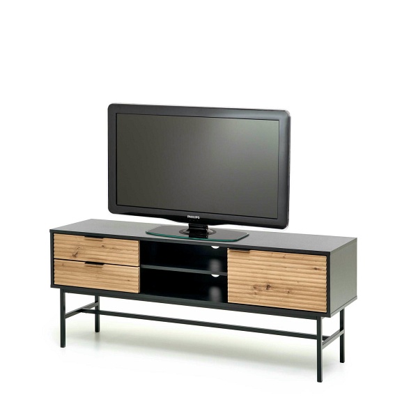 Stolik MURANO RTV-1 RTV dąb artisan/czarny - Halmar