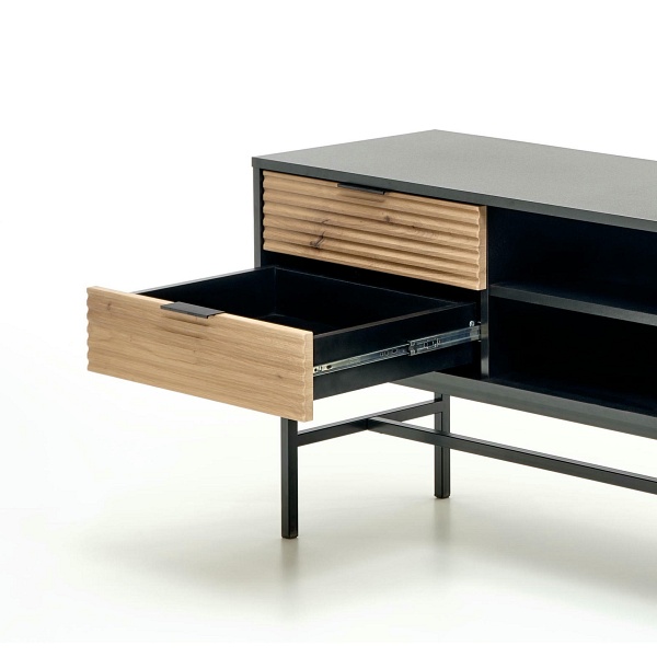 Stolik MURANO RTV-1 RTV dąb artisan/czarny - Halmar