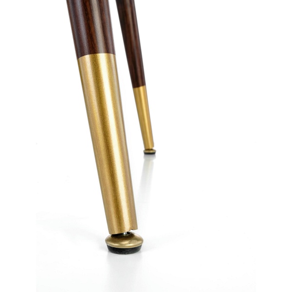 Stół DOMENICO blat - orzech, nogi - orzech / złoty - Halmar