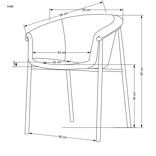 Krzesło K489 popielaty - Halmar