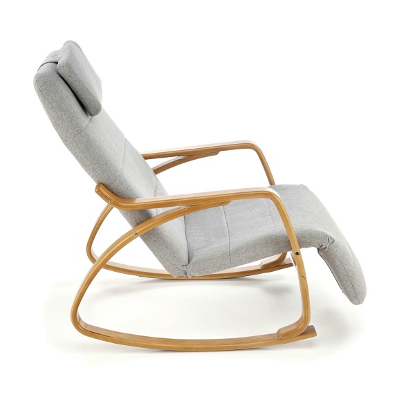 Fotel PRIME wypoczynkowy z funkcją kołyski popielaty - Halmar