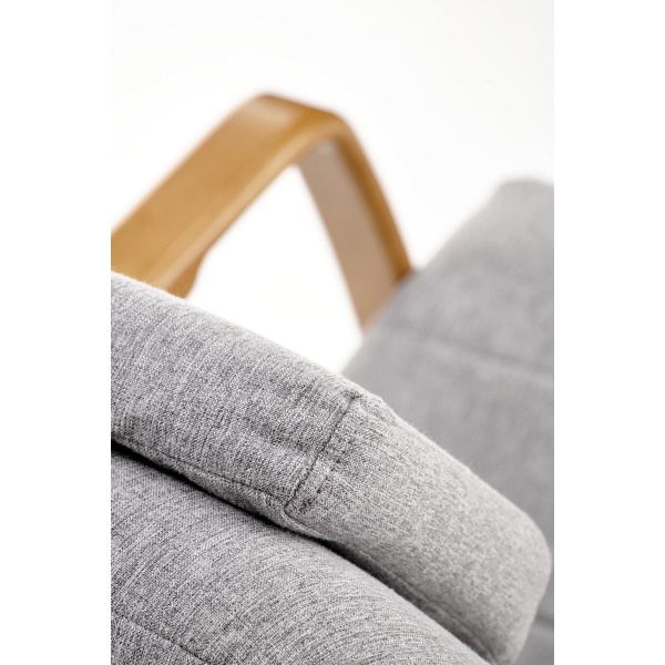 Fotel PRIME wypoczynkowy z funkcją kołyski popielaty - Halmar