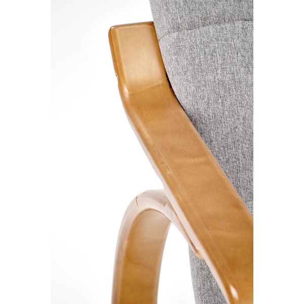 Fotel PRIME wypoczynkowy z funkcją kołyski popielaty - Halmar