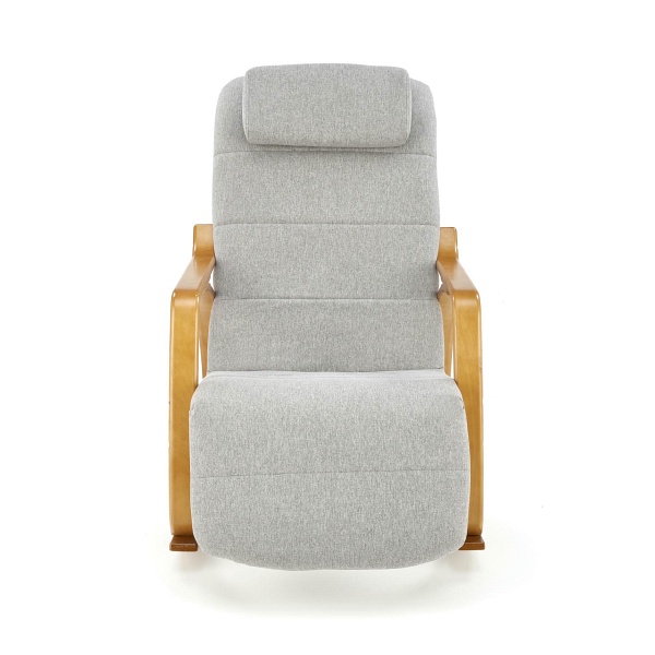 Fotel PRIME wypoczynkowy z funkcją kołyski popielaty - Halmar