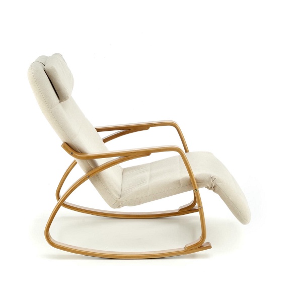 Fotel PRIME wypoczynkowy z funkcją kołyski, beżowy - Halmar