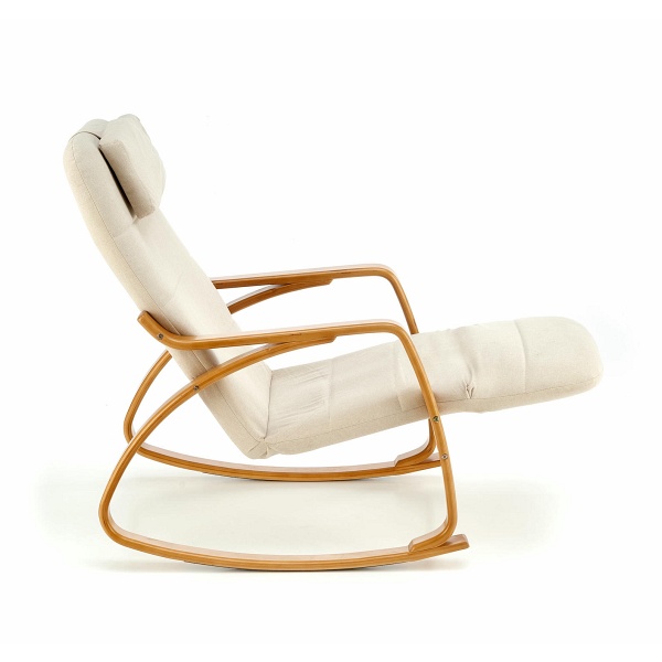 Fotel PRIME wypoczynkowy z funkcją kołyski, beżowy - Halmar