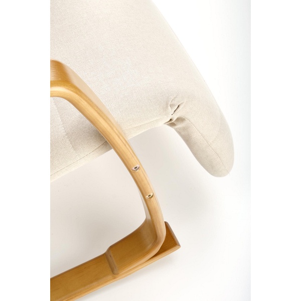 Fotel PRIME wypoczynkowy z funkcją kołyski, beżowy - Halmar