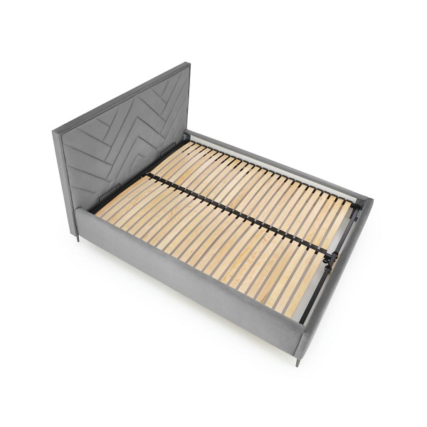 Łóżko MODULO W1 160 - wezgłowie popiel tap. Monolith 85 - Halmar