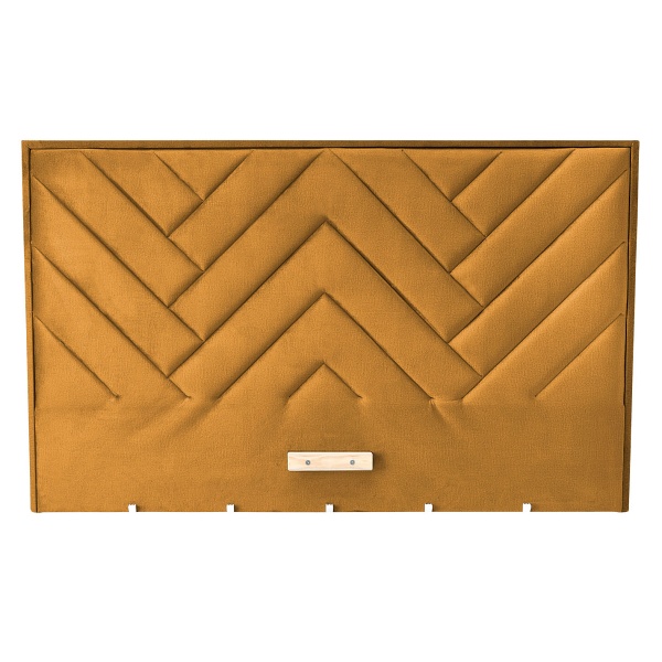 Łóżko MODULO W1 160 - wezgłowie musztardowy tap. Monolith 48 - Halmar