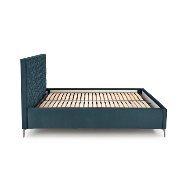 Łóżko MODULO W2 160 - wezgłowie ciemny zielony tap. Monolith 37 - Halmar