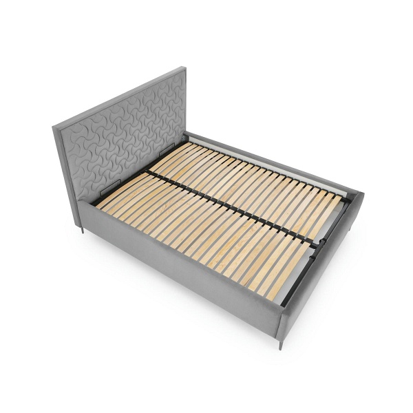 Łóżko MODULO W2 160 - wezgłowie popiel tap. Monolith 85 - Halmar