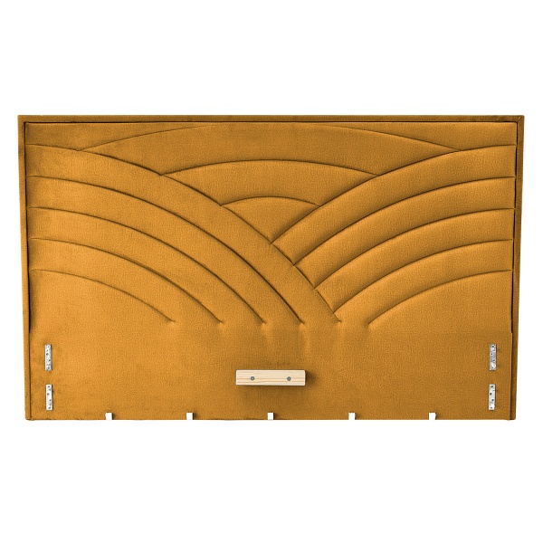 Łóżko MODULO W3 160 - wezgłowie musztardowy tap. Monolith 48 - Halmar