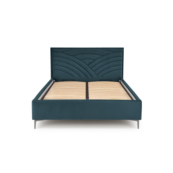 Łóżko MODULO W3 160 - wezgłowie ciemny zielony tap. Monolith 37 - Halmar