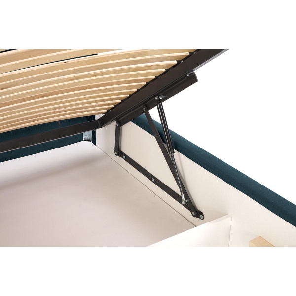 Łóżko MODULO W3 160 - wezgłowie ciemny zielony tap. Monolith 37 - Halmar