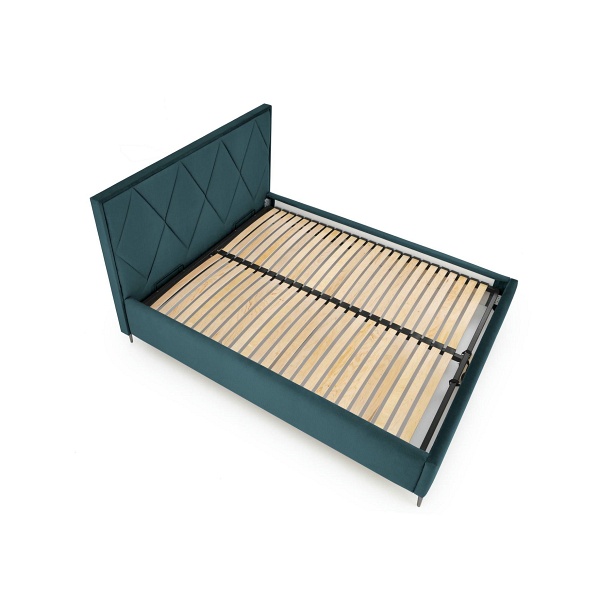 Łóżko MODULO W4 160 - wezgłowie ciemny zielony tap. Monolith 37 - Halmar