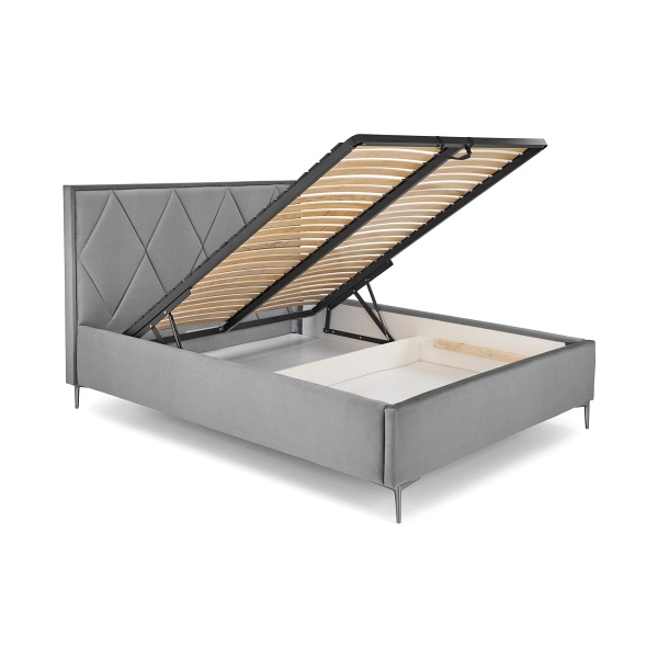 Łóżko MODULO W4 160 - wezgłowie popiel tap. Monolith 85 - Halmar