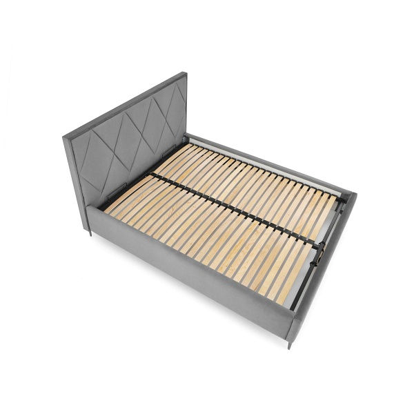 Łóżko MODULO W4 160 - wezgłowie popiel tap. Monolith 85 - Halmar
