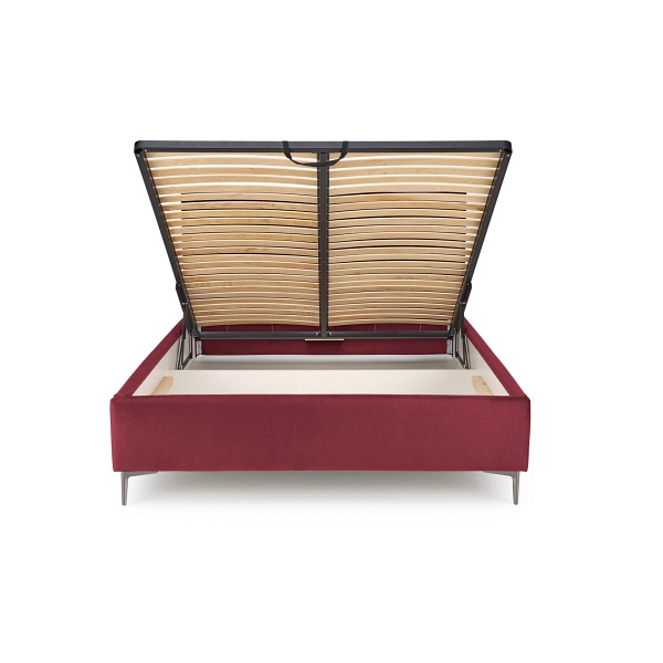 Łóżko MODULO W5 160 - wezgłowie bordowy tap. Monolith 59 - Halmar
