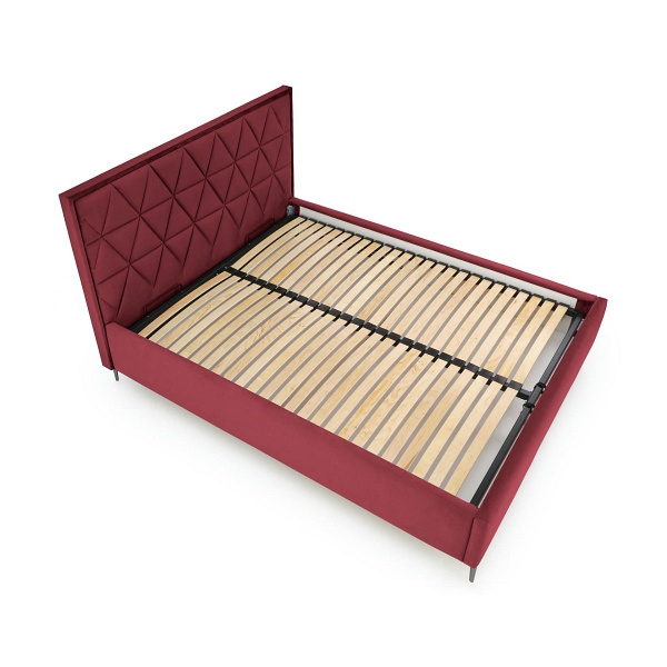 Łóżko MODULO W5 160 - wezgłowie bordowy tap. Monolith 59 - Halmar