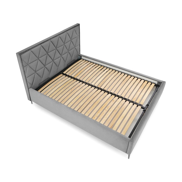 Łóżko MODULO W5 160 - wezgłowie popiel tap. Monolith 85 - Halmar