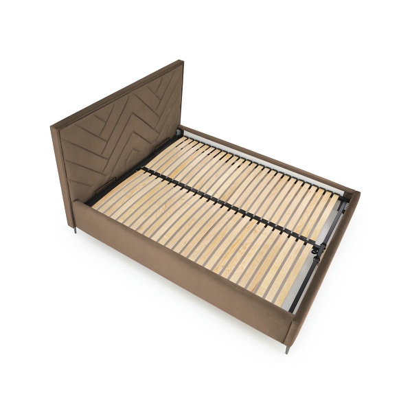 Łóżko MODULO korpus 160 - beżowy tap. Monolith 09 - Halmar