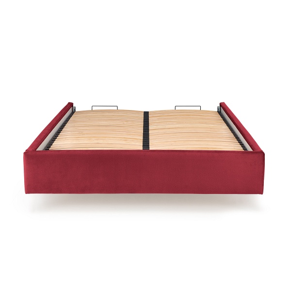 Łóżko MODULO korpus 160 - bordowy tap. Monolith 59 - Halmar