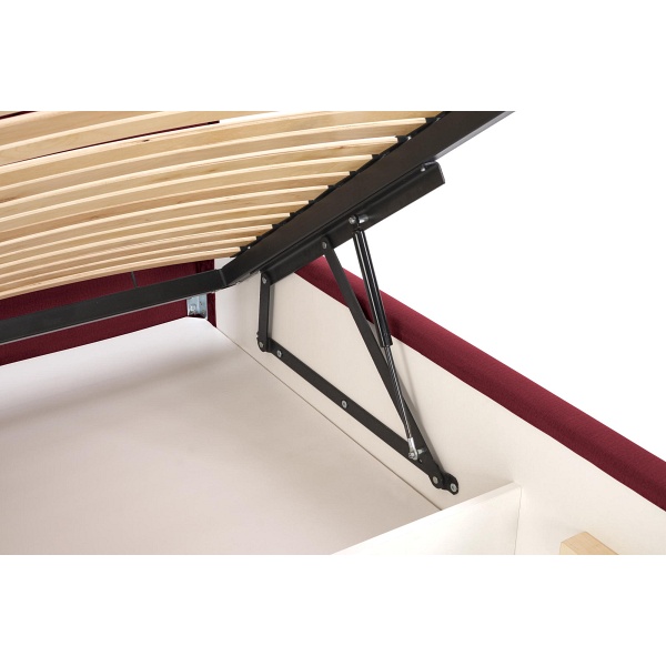 Łóżko MODULO korpus 160 - bordowy tap. Monolith 59 - Halmar