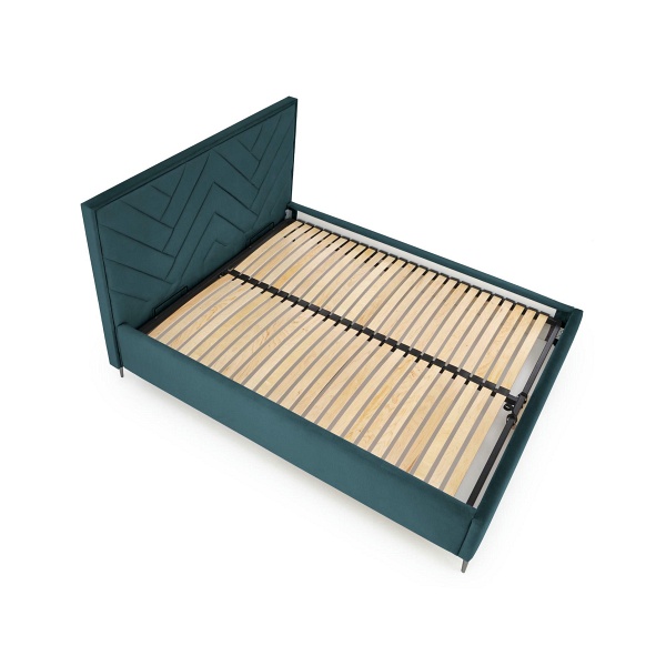 Łóżko MODULO korpus 160 - ciemny zielony tap. Monolith 37 - Halmar