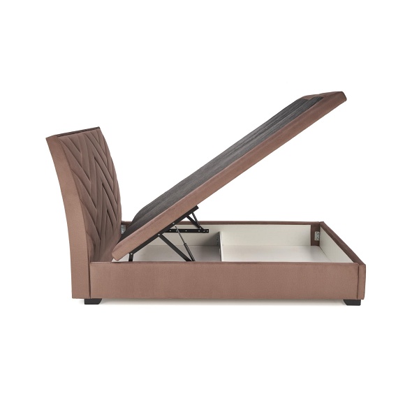 Łóżko CONTINENTAL 1 160 - beżowy tap. Monolith 09 - Halmar