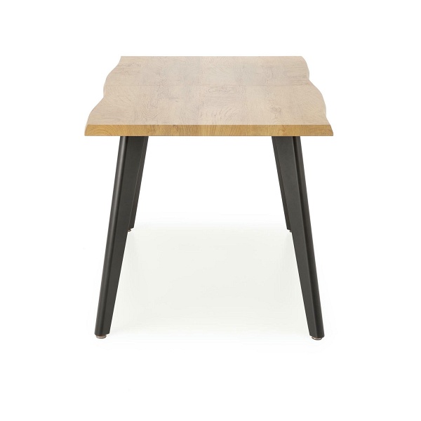 Stół DICKSON 2 rozkładany 150-210/90 cm, blat - naturalny, nogi - czarny - Halmar