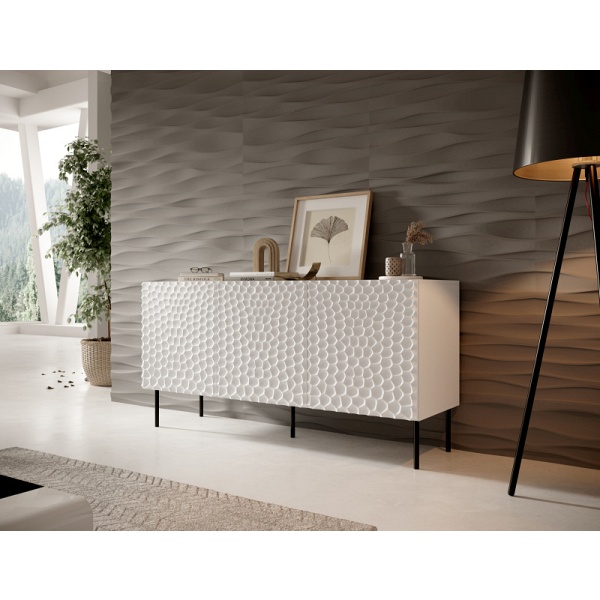 Komoda HOLE 152 biały mat/ biały mat - Halmar