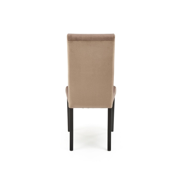 Krzesło DIEGO 2 czarny / tap. velvet pikowany Pasy - MONOLITH 09 - Halmar