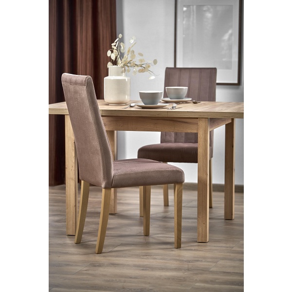 Stół TIAGO KWADRAT rozkładany 90-125/90 blat: dąb craft, nogi: dąb craft - Halmar