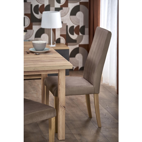 Stół TIAGO KWADRAT rozkładany 90-125/90 blat: dąb craft, nogi: dąb craft - Halmar