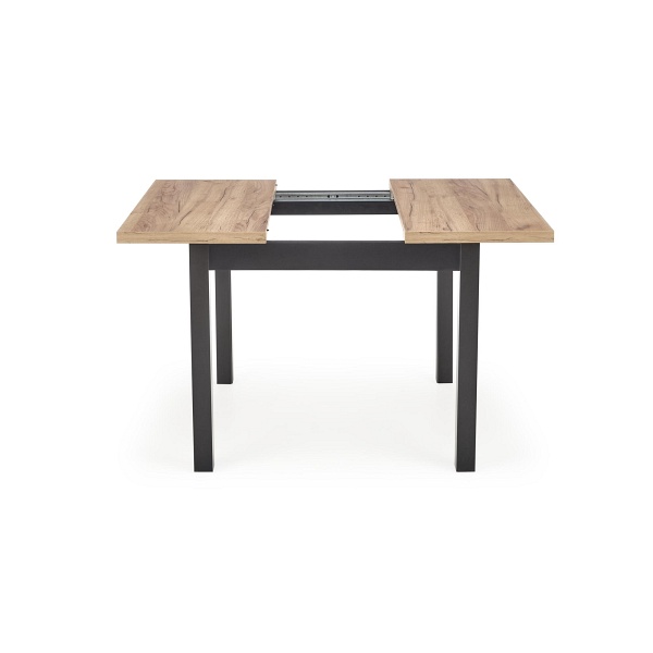 Stół TIAGO KWADRAT rozkładany 90-125/90 blat: dąb craft, nogi: czarny - Halmar