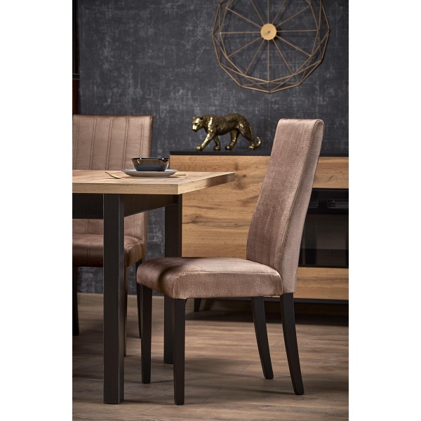 Stół TIAGO KWADRAT rozkładany 90-125/90 blat: dąb craft, nogi: czarny - Halmar