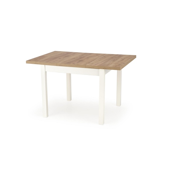 Stół TIAGO KWADRAT rozkładany 90-125/90 blat: dąb craft, nogi: biały - Halmar