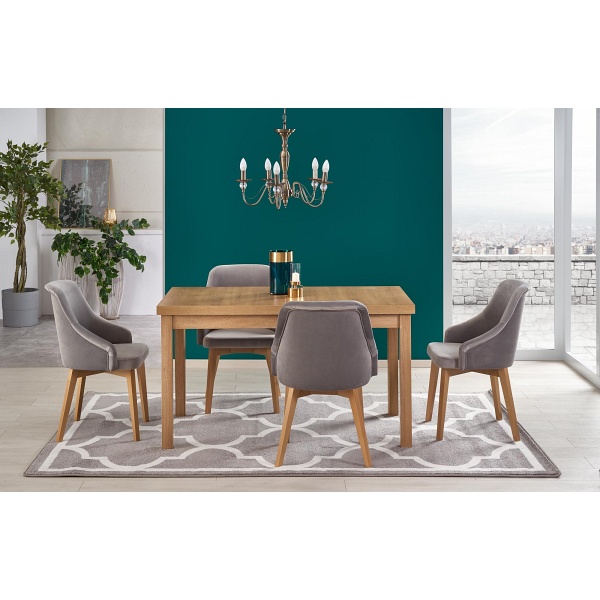 Stół TIAGO 2 rozkładany 140-220/80 blat: dąb craft, nogi: dąb craft - Halmar